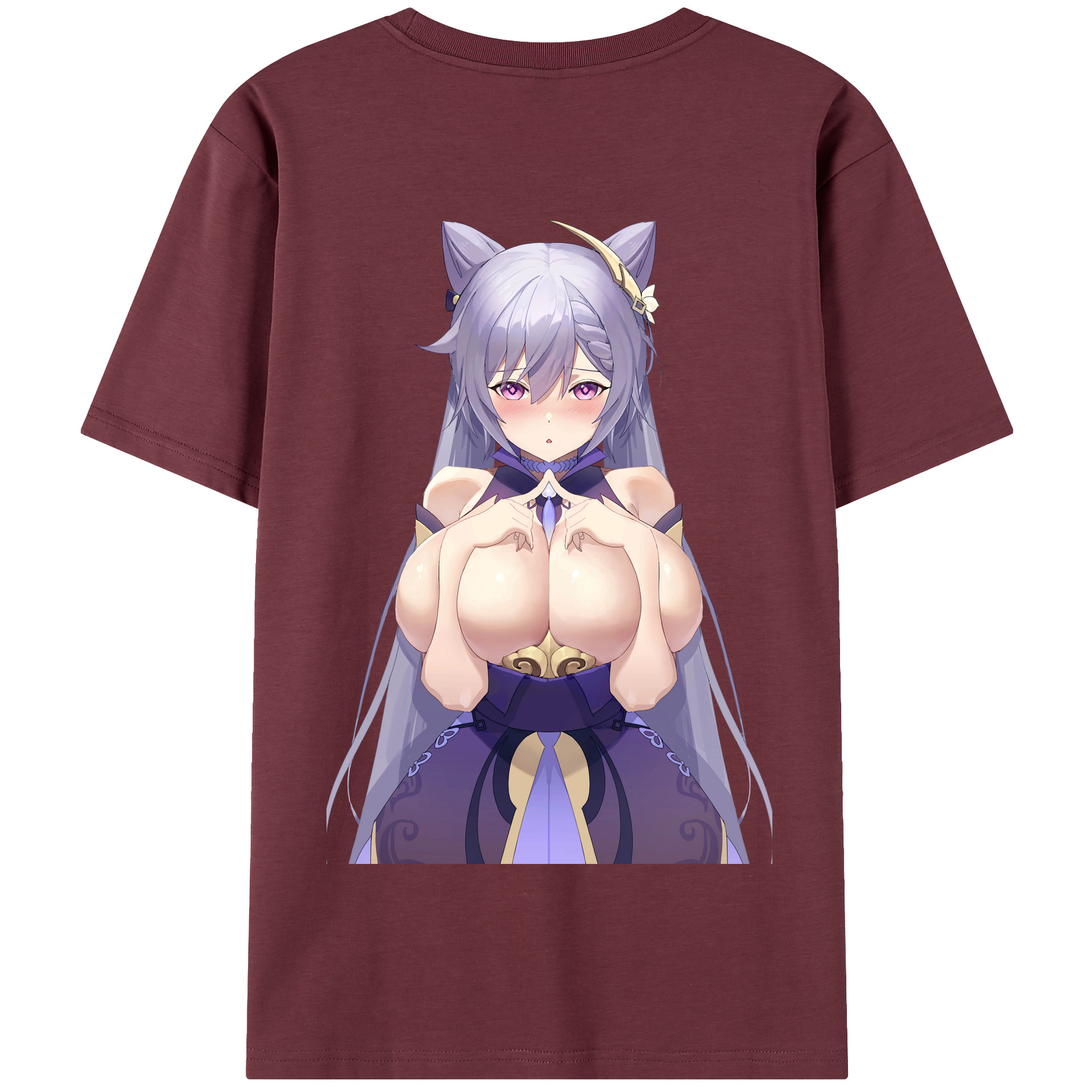 げんし神 刻晴 こくせい genshin Kokusei 綿100％半袖Tシャツ（背面プリント）